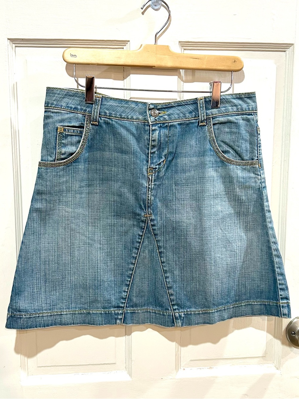 Boden Classic Denim Mini Skirt Preppy British Style Casual Y2K 90s Size 12